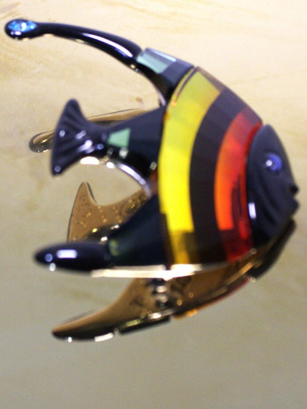 Vintage Swarovski Calabar Rainbow, Angel Fish Brooch, Signed